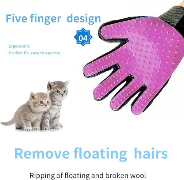 dinghaole Jerking Cat Gloves Rubber Pet Cleaning De-Floating Brush Pet Grooming Jerking Gloves for Cats and Dogs Bathing Products - Image 6