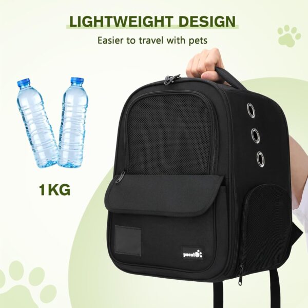 pecute Cat Carrier Backpack, Breathable Pet Carrier With Multi-entrance, Front Pack for Kitten, Puppy, Small Dogs, Pet Carrier bag for Travel, Hiking - Image 7