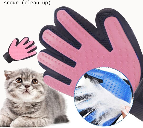 dinghaole Jerking Cat Gloves Rubber Pet Cleaning De-Floating Brush Pet Grooming Jerking Gloves for Cats and Dogs Bathing Products - Image 4