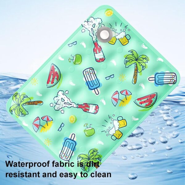 Qyljeiwred Cooling Mat for Cats, Pet Cool Pad, Summer Cooling Mat and Sleeping Pad, Water Absorption Top, Washable Portable Cooling Bed for Pets - Image 5