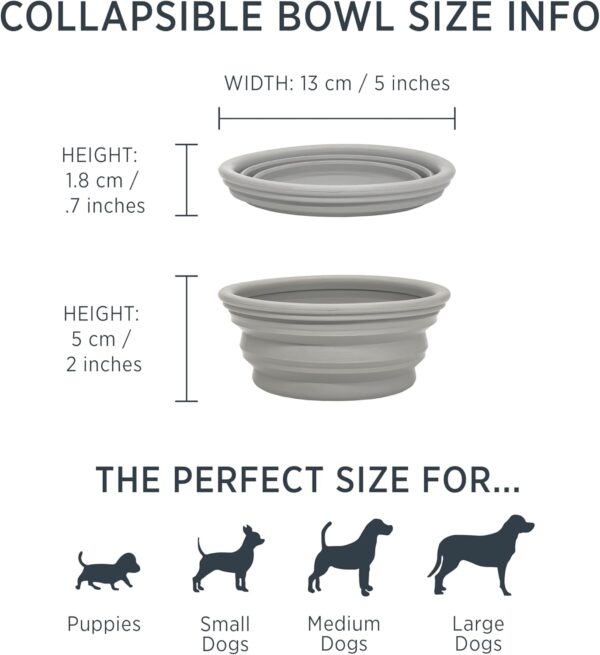 Hevea Collapsible Dog Bowl On The Go - Made from 100% Natural Rubber - Ultra Portable Pocket Sized Water Travel Dog Bowl - Tested and Safe for Your Dog (Hunter Green) - Image 6