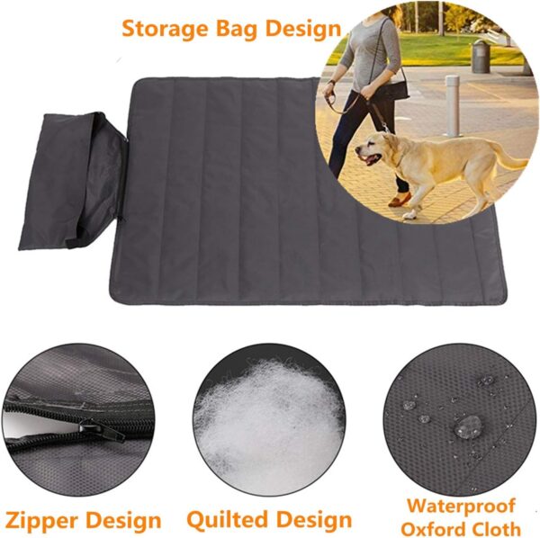 bangminda Waterproof Dog Mat, Large Washable Portable Dog Bed Cushion Pet Mattress, 100 X 70cm Collapsible Pet Blanket for Dog Puppy Cat Home Outdoor - Image 2