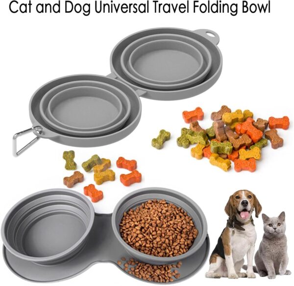 Dog Bowls Portable Collapsible Collapse Silicone Cat Pet Water Food Bowl Dish Dishes for Small Puppy Medium Dogs - Image 8