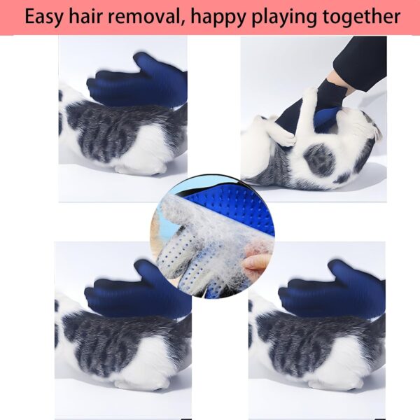 JYJLLM Pet Dog Cat Grooming Glove 2 pieces，cat grooming glove，dog brush，cat brushes for long haired cats，cat grooming，dog grooming glove，cat brush glove，deshedding brush for dogs，pet brush，cat brushes - Image 6