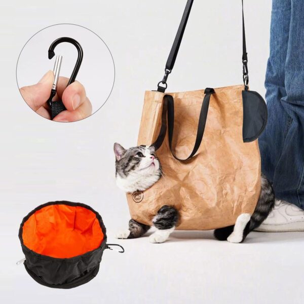 HAICN Collapsible Dog Travel Bowls Portable Large Dog Feeding Bowl Lightweight Dog Food Water Drinking Bowl with Carabiner for Pets Dogs Cats - Image 5