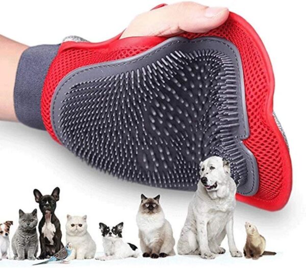 Dog Grooming Glove - Pet Dog Cat Massage Groom Stripping Hair Remover Brush - Image 4