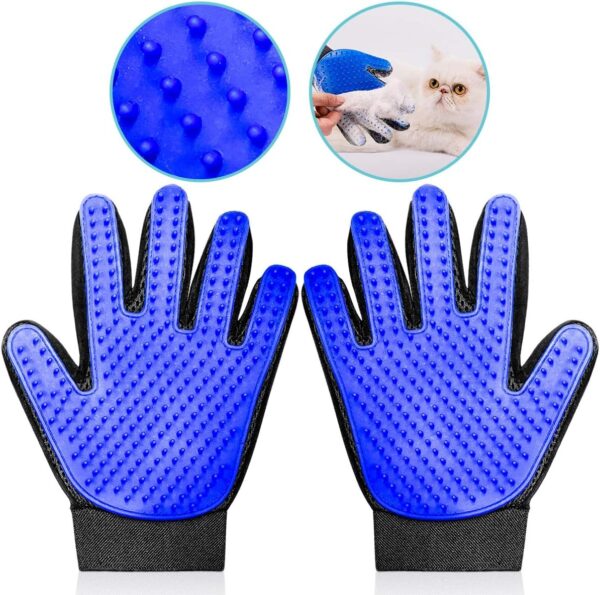 Dog Grooming Glove & Cat Hair Remover Great Detangle Hair Brush Pet Brush Perfect Pet Hair Remover Brush Silicone Cats And Dogs Brushes For Grooming Dog Brush Cat Grooming Glove Pet Massage Tools - Image 8