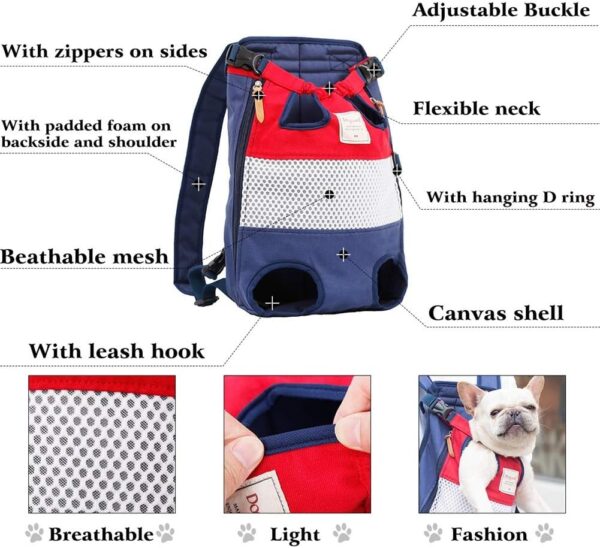 CBROSEY Coppthinktu Dog Carrier Backpack - Legs Out Front-Facing Pet Carrier Backpack for Small Medium Large Dogs, Airline Approved Hands-Free Cat Travel Bag for Walking Hiking Bike and Motorcycle - Image 3