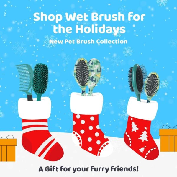 Wet Brush Pet Hair Brush, Smooth & Shine Dog and Cat Brush - De-Shedding Comb & Dematting Tool for Grooming Long or Short-Haired Dogs - Tangle-Free for Less Pulling & Tugging - Teal - Image 6