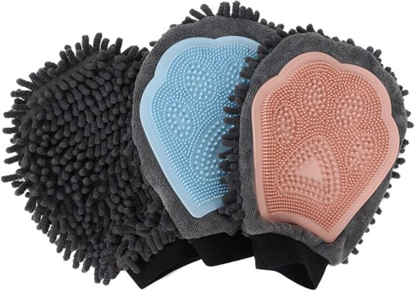 JSGHGDF Dog Hair Removal Glove Dog Massage Glove Dog Grooming Brush SheddingComb Pet Bath Glove Dog Hair Removal - Image 6