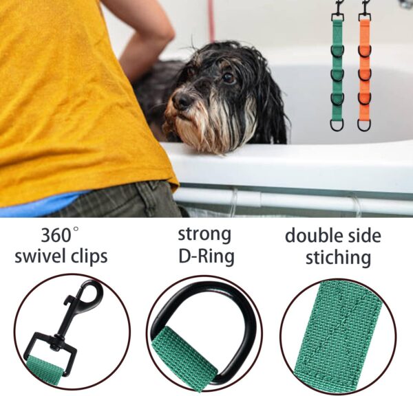 FURSDOLY Dog Grooming Extension Dog Grooming Helper Dog Grooming Loops Dog Grooming Table Straps (Pattern-1) - Image 3