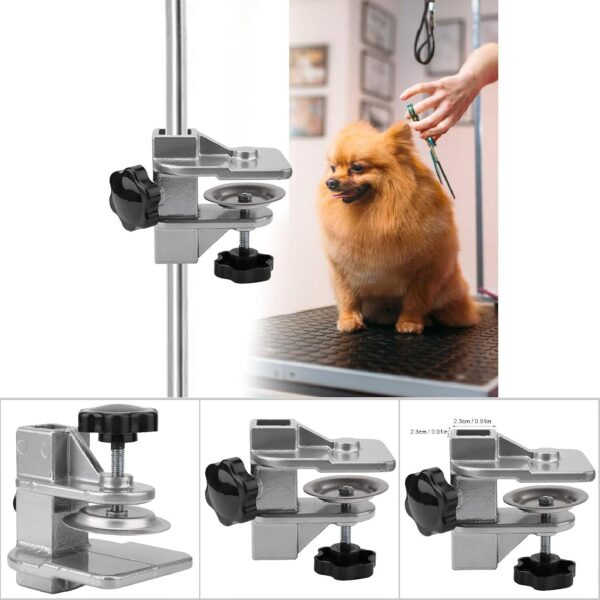 EVTSCAN Pet Grooming Table, Clamp Metal Dog Grooming Table Arm H Bar Clamp Holder Aid Accessory Hair Dryer Clamp Clip Holder(2.3 * 2.3cm) - Image 7