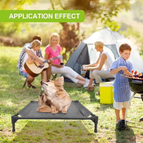 Bestio Outdoor Elevated Dog Bed, Portable Raised Pet Cot with Washable, No-Slip Rubber Feet, Breathable Mesh Original Pet Cot, Fits Up to 120 lbs for Outdoor Camping Use by Dogs - Image 7