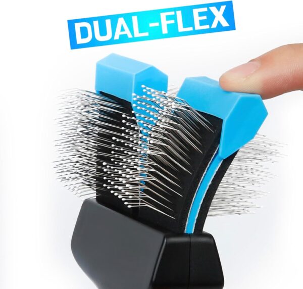 iToleeve Dual Flex Slicker Dog Brushes for Grooming, Detangling for Long Hair, Removes Undercoats, Knots, Ideal for Sensitive Dogs and Cats - Pet Brush and Comb - Image 4