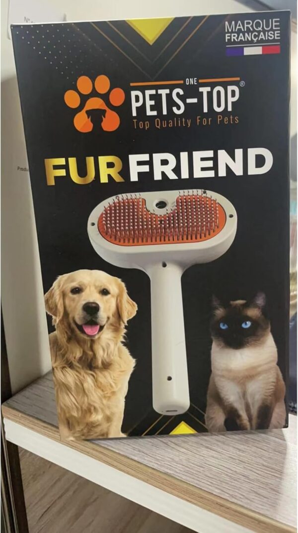 One PETS-TOP Spray Cat Brush, 3 in1 Cat Steam Brush with Water Tank, Spray for Anti-Static Electricity with Self-Cleaning One Button for Long Hair and Short Hair, Dog Brush - Image 9