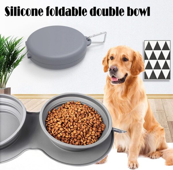 Dog Bowls Portable Collapsible Collapse Silicone Cat Pet Water Food Bowl Dish Dishes for Small Puppy Medium Dogs - Image 7