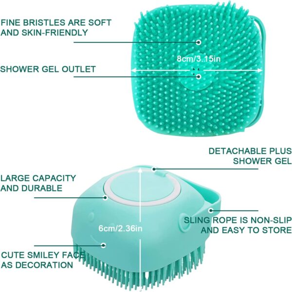 BLMHTWO Bubble Brush for Dogs Pet Shampoo Scrubber Shower Pet Shampoo Bath Brush for Dogs Pet Bubble Brush Soft Silicone with Loop Handle Give Pet Gentle Massage for Long Short Haired Dogs and Cats - Image 2