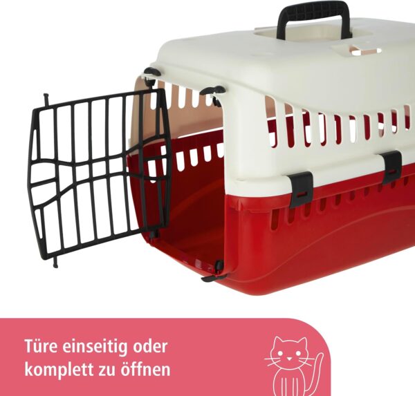 Kerbl Transport Box Expedion with Plastic Door, 45 x 30 x 30 cm, Creme/ Bordeaux - Image 2