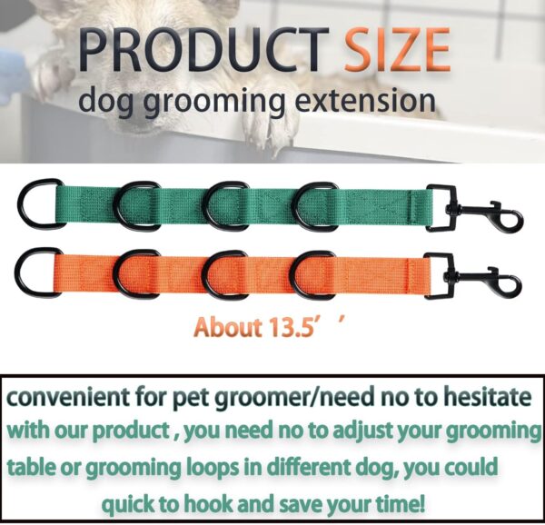 FURSDOLY Dog Grooming Extension Dog Grooming Helper Dog Grooming Loops Dog Grooming Table Straps (Pattern-1) - Image 2