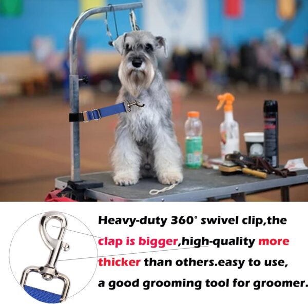 FURSDOLY Pet Dog Grooming Arm Accessory Dog Grooming Table Arm Supplies Dog Grooming Arm Extension Straps Nylon 2 Pcs Pet Dog Grooming Loops Dog Loop(Pattern-3) - Image 3