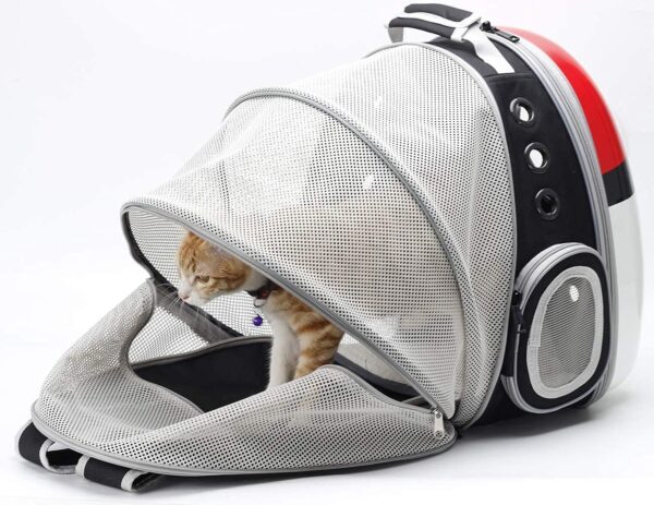 Cat Carrier Backpack, Back Expandable Space Capsule Pet Carrier Backpack Bubble for Kitten Small Dog up to 5.5 kgs, Backpack for Cat (Multi-color, Back Expan) - Image 6