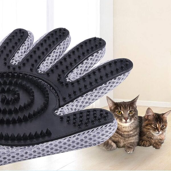 MYYINGELE Dog Pet Grooming Glove, Pet Hair Remover Glove, Pet Clean Massage Gloves, 2 in 1 Massage Deshedding Glove Brush with Enhanced Five Finger Design-for Long & Short Fur (1Pcs) for Cat Dog - Image 5