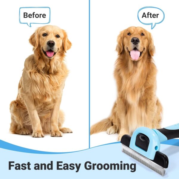 Deshedding tool for Dogs & Pet Grooming Brush for Small, Medium & Large Dogs, Cats & Horses, Dog Brush for Short Hair & Long Haired Pets. - Image 6