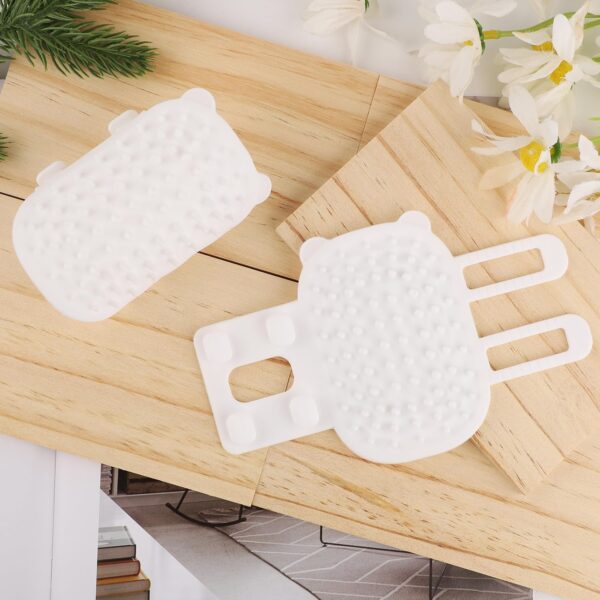 2pcs Self Cleaning Cat Brush, 2-in-1 Tickling Comb Pet Brush Pet Tickling Artifact Cat Grooming Shedding Brush Cat Corner Scartcher for Short/Long Hair Cats (White) - Image 3