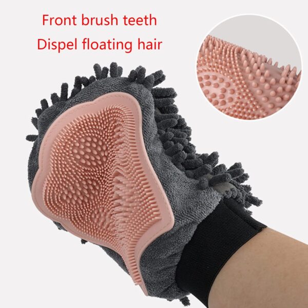 JSGHGDF Dog Hair Removal Glove Dog Massage Glove Dog Grooming Brush SheddingComb Pet Bath Glove Dog Hair Removal - Image 3