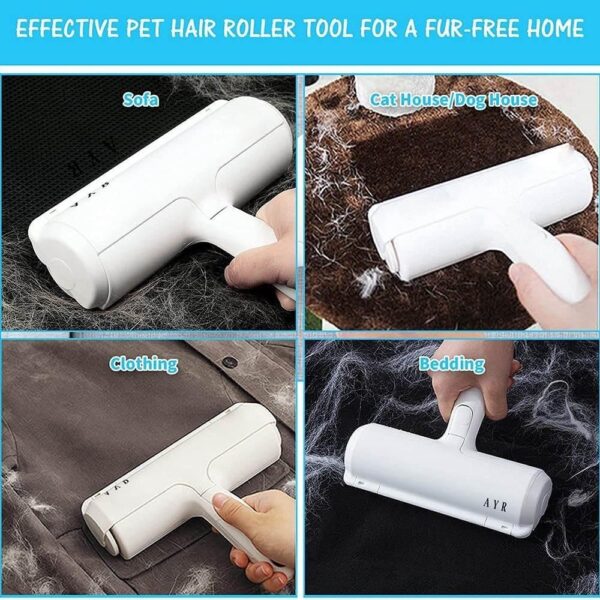 AYR pet hair remover roller portable reusable, Cat and Dog hair remover, portable, remover and scraper Carpet brush, Hair removal tool animal fur remover for carpet, clothes, car, bedding, furniture - Image 5