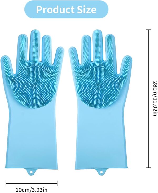 Pet Grooming Glove 2 Pack, Dog Cat Hair Remover Mitt for Bathing & Massage, Deshedding Glove Brush for Long & Short Fur, Ideal for Dogs, Cats, Rabbits, Horses (Left & Right) - Image 2