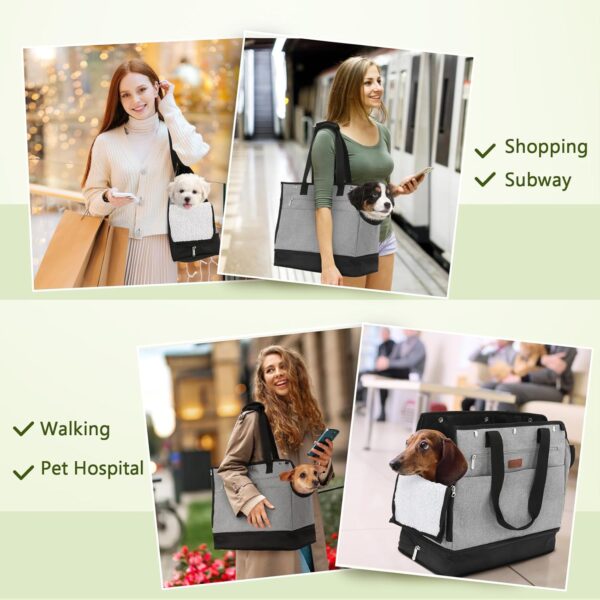 pecute Pet Carrier for Small Dogs and Cats Pet Tote Bag Expandable Cat Carrier with Warm Cloth Portable Puppy Carrier for Outing - Image 7