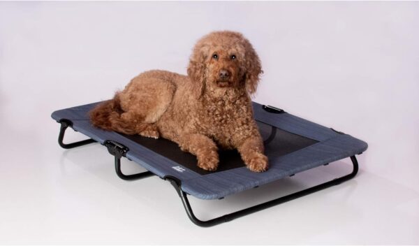 Lifestyle Pet Cot Elevated Bed, No Assembly Required, Premium Tear Resistant Cooling Mesh, Indoor & Outdoor, Lightweight & Portable, 3 Models, 2 Colors - Image 2