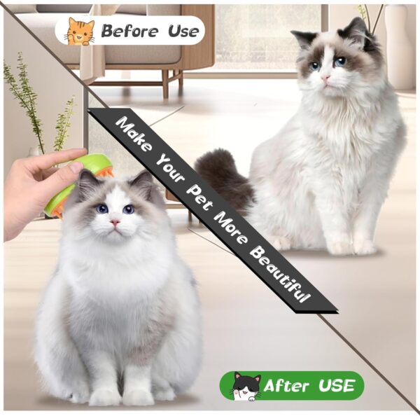 Steamy Cat Brush, 3 in1 Cat Steam Brush, Cat Grooming Brush, Self Cleaning Steam Cat Brush for Massage, Steam Pet Brush for Removing Tangled and Loosse Hair - Image 5