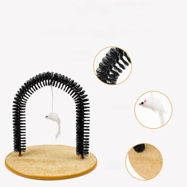 Hoquare Cat Groomer Cat Self Grooming Brush Cat Toy Cat Scratch Arch Kitten Massaging Scratching Scratcher Hair Trimming Brush Pet Grooming Play Catnip No More Hair Balls And Shedding - Image 8