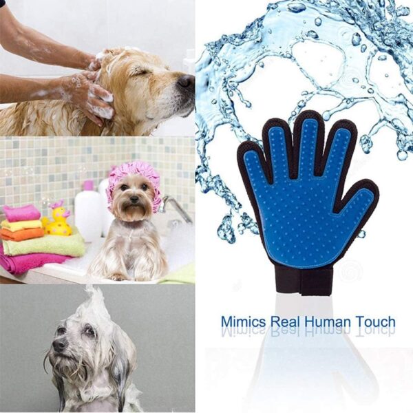 MYYINGELE Dog Pet Grooming Glove 2 Pack 2 Pack Dog Grooming Glove and Cat Grooming Glove Set with Adjustable Cuffs for a Better Fitting Pet Glove for Cat Dog - Image 2