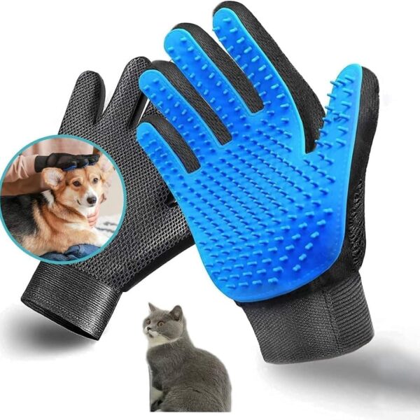 AARNA LIFE STYLE Pet Grooming Glove, Pets Brush De-Shedding Fur Removal, Gentle Massage Hand Gloves, Grooming Mitt for Dogs, Cats, Rabbits & Horses (2 PIS) - Image 8