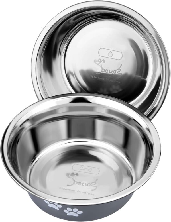 2 Pack Dog Bowls (860ML), Stainless Steel Dog Bowls with Nonslip Silicone Bottom, Pet Feeding Bowls for Cat, Pups-Food and Water Bowls for Small Medium Dogs - Image 8