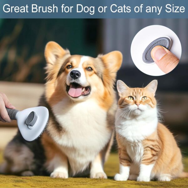 Dog Brush Cat Brush Grooming Comb, Slicker Dog Brushes for Grooming, Removes Loose hair & Tangles,Skin Friendly & Promote Circulation - Image 7