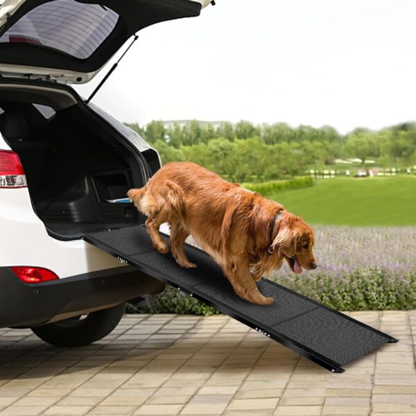 FASNATI 180×50cm Folding Dog Ramp for Cars, Extra Wide & Extra Long, Portable Pet Ramp for Large Dogs with Anti-Slip Tape, Available for Truck,Bed, Car, SUV, Lightweight and Easy Storage - Image 2