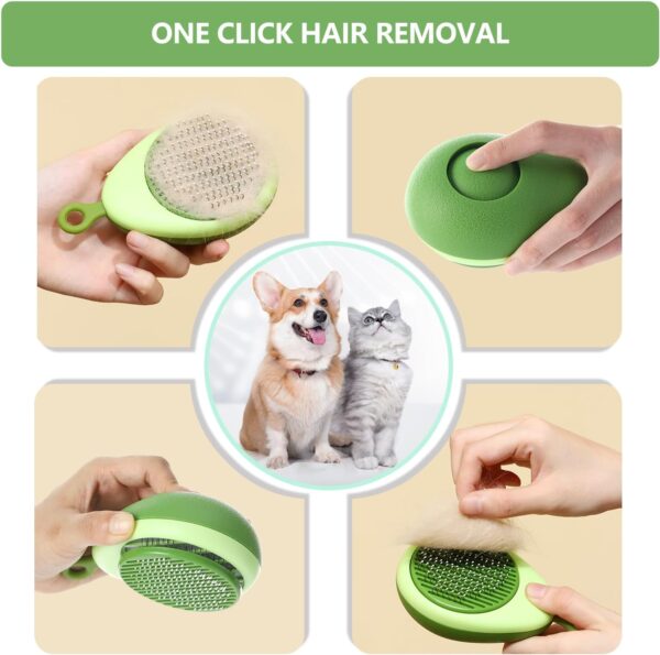 Sichy Cat Brush Dog Brush for Grooming, Self Cleaning Cat Dog Slicker Brushes Cat Brushes for Grooming to Remove Loose Fur, Tangles & Dirt, Great for Long and Short Haired Cats - Image 5