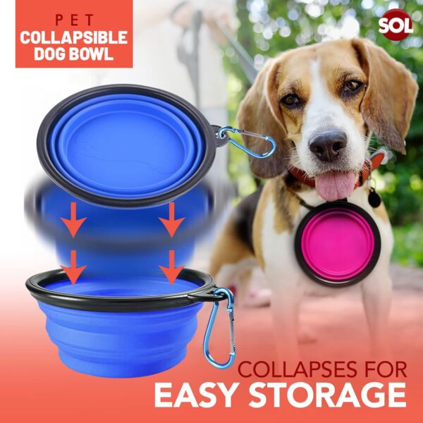 2pk Collapsible Dog Bowl | Portable Dog Water Bowl | Travel Dog Bowl | Portable Dog Bowl | Collapsible Bowl | Dog Travel Bowl | Collapsable Dogs Drinking Bowl | Foldable Dog Bowl | Pop Up Dog Bowls - Image 6