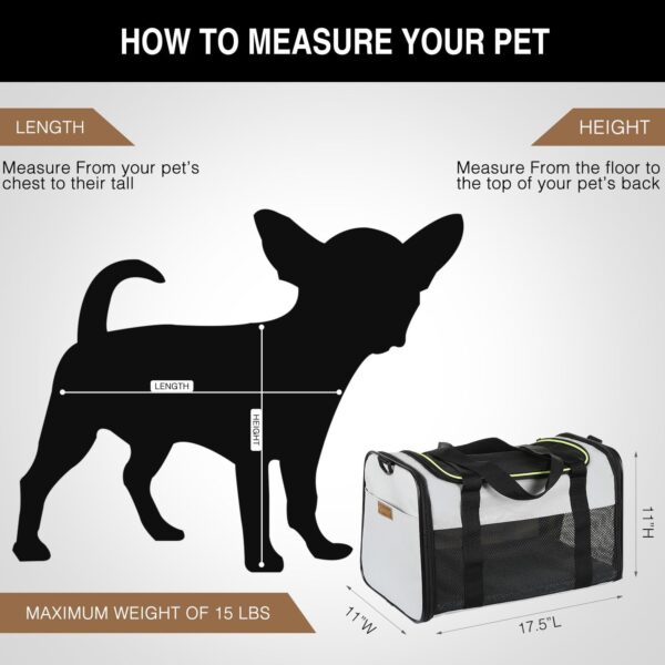 Akinerri Airline Approved Pet Carriers,Soft Sided Collapsible Pet Travel Carrier for Medium Puppy and Cats, Cats Carrier, Pet Carriers for Small Medium Cats… - Image 2