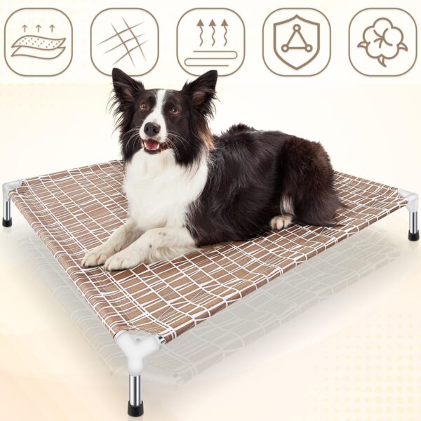 Dopliv Elevated Dog Bed - Raised Dog Bed for Large Dog, Portable Indoor & Outdoor Dog cot Bed, Soft and Comfortable XL Dog Bed, Pet Bed for Camping or Beach - Image 2