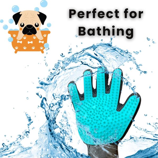 IDEARES Pet Grooming Glove Upgraded Version | 313 Tips Pet Brush Glove | Pet Hair Remover Mitt For Dogs, Cats, Rabbits &Horses | Deshedding Glove for Easy Grooming | Dog Cat Brush (Left&Right) - Image 5