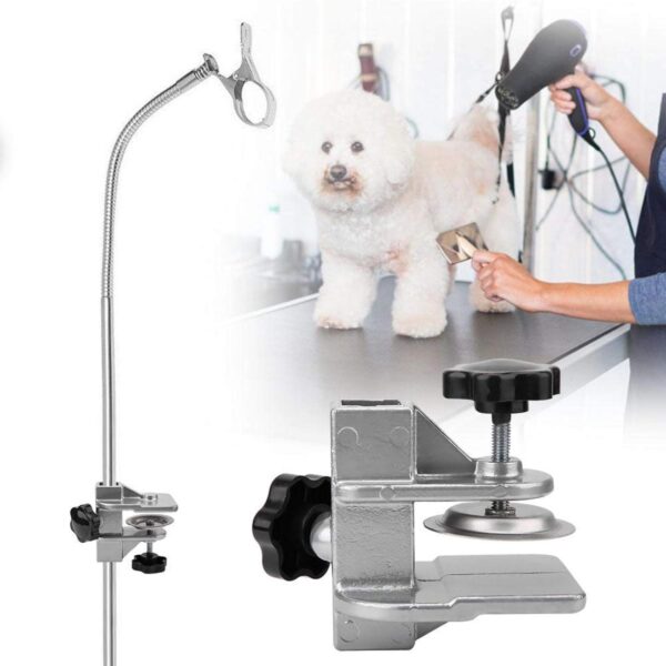 EVTSCAN Pet Grooming Table, Clamp Metal Dog Grooming Table Arm H Bar Clamp Holder Aid Accessory Hair Dryer Clamp Clip Holder(2.3 * 2.3cm) - Image 2