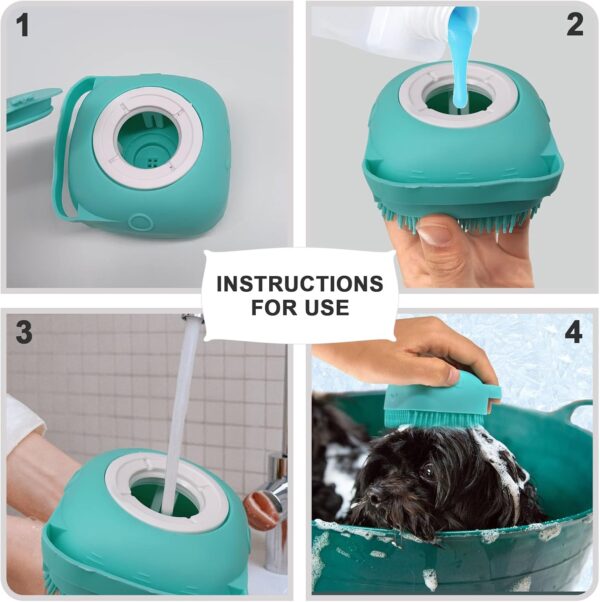 BLMHTWO Bubble Brush for Dogs Pet Shampoo Scrubber Shower Pet Shampoo Bath Brush for Dogs Pet Bubble Brush Soft Silicone with Loop Handle Give Pet Gentle Massage for Long Short Haired Dogs and Cats - Image 5