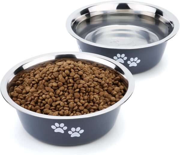 2 Pack Dog Bowls (860ML), Stainless Steel Dog Bowls with Nonslip Silicone Bottom, Pet Feeding Bowls for Cat, Pups-Food and Water Bowls for Small Medium Dogs - Image 9