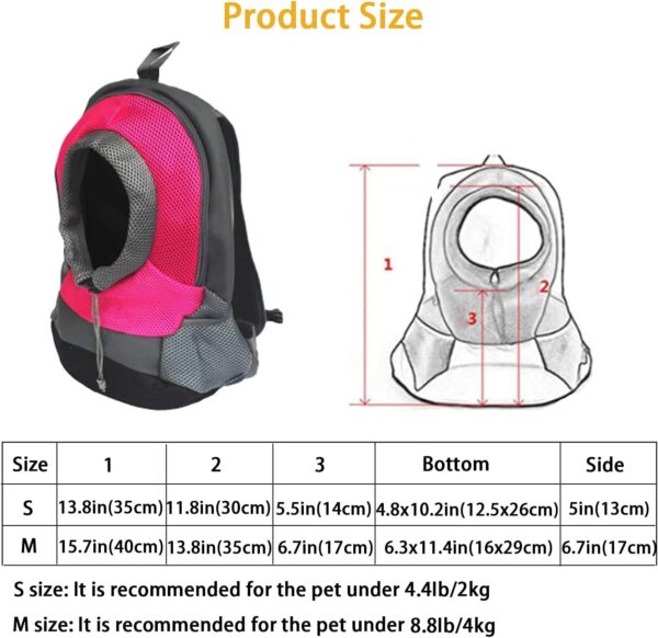 Dog Cat Pet Carrier Backpack Rucksack Travel Carrier Bag Puppy Front Shoulder Bag Soft Side Breathable Mesh Head Out Design Airline Approved Lightweight Carry Bag For Biking Hiking Trip Shopping - Image 4