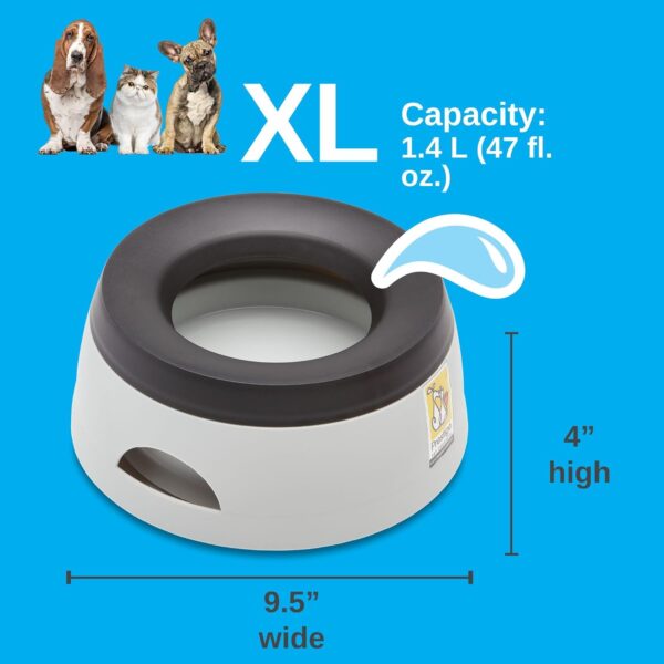 No Slobber, No Spill Dog WATER BOWL | Eliminates Water Slobber From Even The Messiest Jowls, No More Wet Floors | Ideal for Home, Travel, Boat, RV | Size Extra Large, Pewter Grey - Image 10